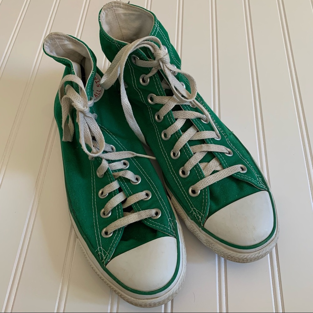 Green Converse All Star sneakers men's size 8